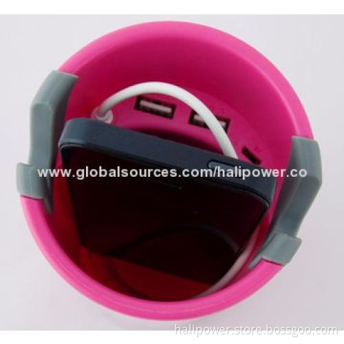 Cup shape car charger for smart phone/tablet pc with 4 USB ports